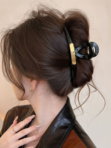 MENGWU | Elegant Black Shark Hair Clip for Ponytail and Bun