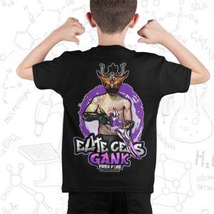 FASHION ANAK/ T-SHIRT ANAK FF ELITE CEES VERSI SG EVO/ BAJU ANAK SABLON GAMBAR FREE FIRE/ KAOS ANAK UMUR 1-13 TAHUN