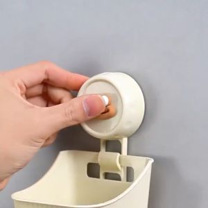 1/2/3Layer Home Suction Storage Box Bathroom Kitchen Shelf Wall-Mounted Storage - No Drilling Required Hanging Basket