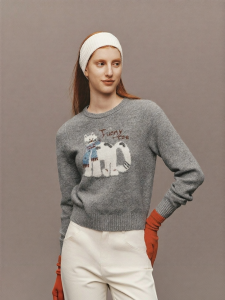 Semir | Design Cute Pet Embroidery Soft Niche Winter Sweater