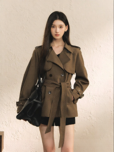 oshea | Áo Khoác Trench Coat Mới Thiết Kế Ngắn Cho Phụ Nữ Mùa Thu
