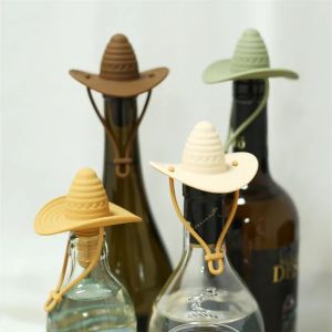 Creative Silicone Cowboy Hat Wine Cork Champagne Beer Bottle Stopper Beverage Leak-Proof Sealer Cap Plug Kitchen Bar Accessories