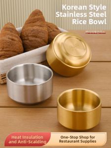 CHUANGGUANJIA | Anti-Scald Soup Bowl 304 Stainless Steel Double Layer