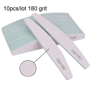 5/10Pcs Professional Nail File 100/180 Sandpaper Strong Thick Nail Files Sanding Half Moon Lime Nail Accessories and Tools