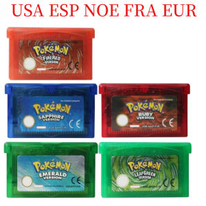 Bandai | New Pokemon GBA 6 Languages Game Card 32 Bit Video Game Console Cartridge FireRed LeafGreen Ruby Sapphire For DS/NDS/GB Toy Gift