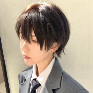 PINGJIAOXIONG | Retro Cosplay Wig Black Brown Short Hair