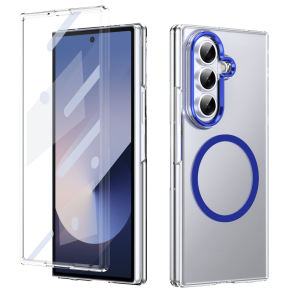 Luxury HD Clear For Magsafe Magnetic Case For Samsung Galaxy Z Fold 8 Ultra 8 7 6 5 4 with Screen Protector Hinge Fold Cover