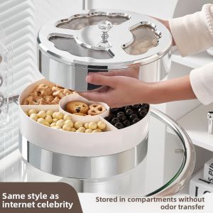 MONLEYTA | Luxury Fruit Tray Nordic Style Plastic Candy Plate For Living Room Tea Table Moving New Home Decoration High End Sensation