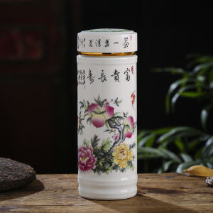 Cốc Trà Gốm Sứ Cốc Lọc Cầm Tay Cốc Giữ Nhiệt Hai Lớp Trong Văn Phòng Cốc Trà Hoa Cương Bằng Thép Không Gỉ Có Thể Chịu Nhiệt Độ Cao