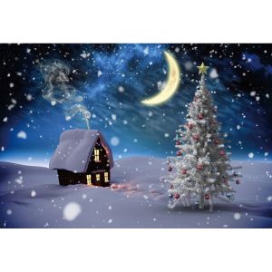 Natural Landscape Planet Photography Supplies Background Snow Nebula Winter Forest Party Decoration Backdrop Forest Room Banner