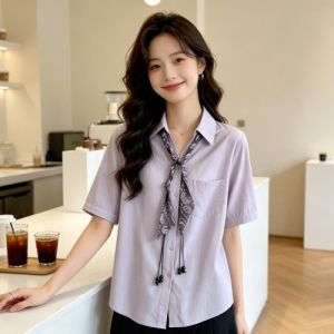 AIYITI | Large Size Summer New Age-reducing Chiffon Blouse