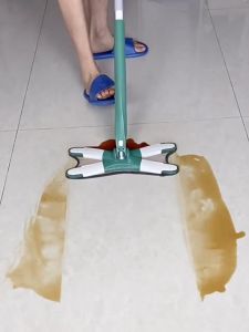 360° Rotatable Self-Washing Mop with Enhanced Absorbency and Dehydration System for Efficient Floor Cleaning