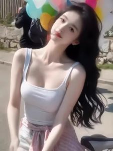 chaqi | Pure Desire Sweet Spicy Sports Mini Tank Top Womens Inner Wear White Base Shirt Spring Summer Outerwear Sleeveless Short Style Top