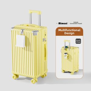 MIMANI | 20 Inch Hardshell Carry On Luggage with Password Lock Quiet Wheels Large Capacity Durable Travel Suitcase for Airline Cabin Size
