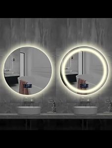 Touch Screen Fog Proof LED Lit Bathroom Mirror Wall Mounted