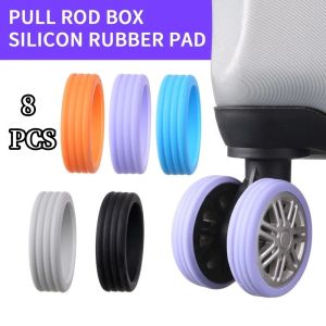 4/8Pcs Luggage Wheels Covers Anti-wear Silicone Wheels Suitcase Caster Universal Protector Cover Trolley Silent Protection Sleeves