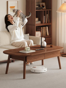 OYIla | Retro Style Simple Coffee Table with Drawer