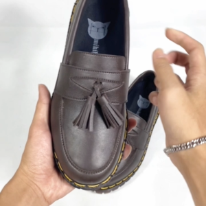Mikihas - Sepatu Penny Loafers Pria Kulit Cokelat Original - Rey Brown
