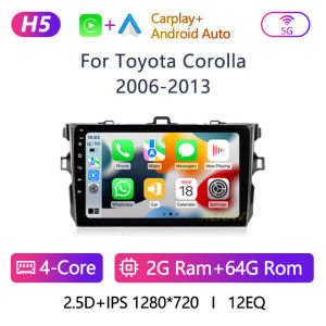 2 Din Car Stereo Radio For Toyota Corolla E140/150 2006-2013 Multimedia Video Player Navigation GPS Carplay Auto DVD Head Unit