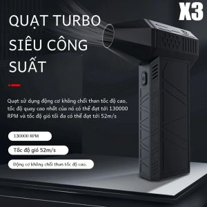 Máy Thổi Bụi Cầm Tay Động Cơ Không Chổi Than Công Suất Cao X3 130000 Vòng/phút Tốc Độ Thay Đổi Dùng Cho Vệ Sinh Nhà Cửa Dụng Cụ Tự Làm
