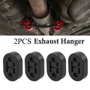 2PCS Universal Car Rubber Exhaust Hanger Bushing Support Pipe Mount Mounting Bracket Hanger Insulator 2 Holes Muffler Exhaust-Hanger