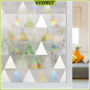 Window Film Sticker Privacy 3d Decorative Window Door Glass Film Non-Adhesive Stained Glass Window Sticker