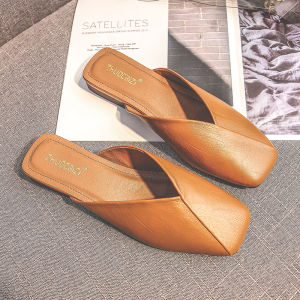 Spring and Summer Square Toe All-Matching Sandals without Heels Grandma Shoes