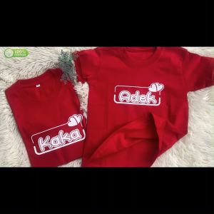 Baju Kaos Anak Couple 0-12 Pasangan Adek Kaka dan Abang 100% Cotton 24s
