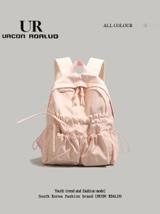 UR Ballet Style Butterfly Knot Double Shoulder Bag Large Capacity Computer Bag for College Students Summer Class Backpack