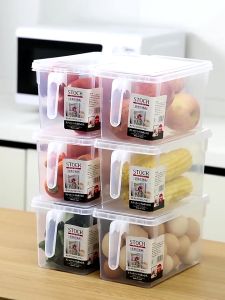 Xmas กล่องเก็บของในตู้ กล่องเก็บผลไม้และผักแช่แข็ง กล่องเก็บของในครัว วางซ้อนกันได้ ประหยัดพื้นที่ อเนกประสงค์