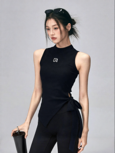 FITNESSGIRL | Sport Yoga Vest Black Sleeveless