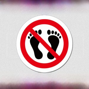 ป้ายเตือนอุปกรณ์เครื่องจักรกลโรงงานกลม ป้ายเตือนอันตราย ห้ามเดินบน ป้ายเตือนไม่ให้เดินบน อุปกรณ์ธุรกิจ อุปกรณ์การศึกษา