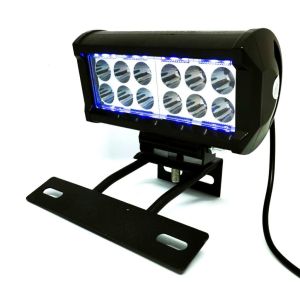 [PAKET]Lampu Depan Daymeker LED 12 Mata Biru-Biru Plus Breket Plat Motor Yamaha RX king RX-Z RX + Special