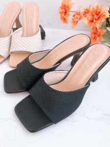 Guốc cao gót kiểu nhọn 7p quai bản chéo caro màu - G105 Dép nữ cao gót