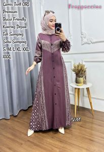 batik Gamis twill cap terbaru