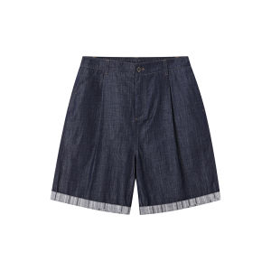 FORNINES | Retro Look Tencel Blend Short Pants 5/8 Length