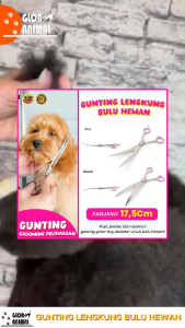 GUNTING LENGKUNG BULU HEWAN GROOMING anjing kucing pet scissor up