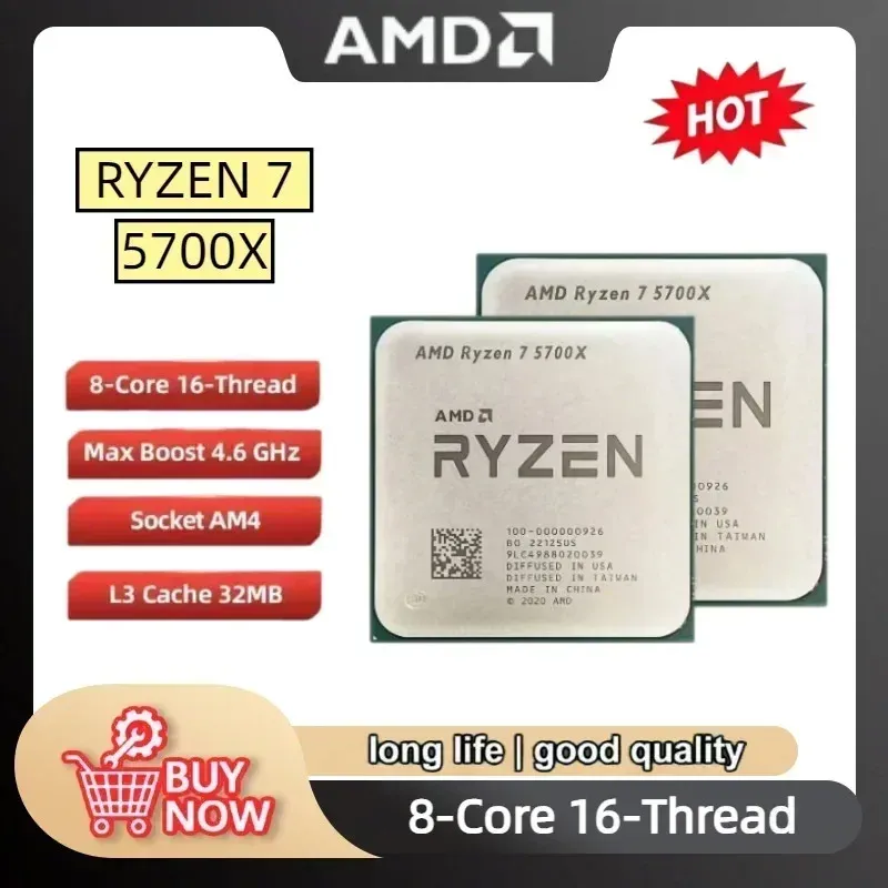 AMD | AMD Ryzen 7 5700X Socket AM4 100% Brand New Desktop CPU R7