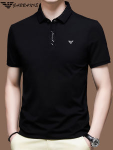 Premium Cotton Polo Shirt Mens Short Sleeve Casual Turn-down Collar Summer New Style Fashion Urban Loose Fit Printed T-shirt