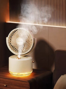 2025 New Mini Desktop Fan USB Charging Silent Office Table Student Dormitory Bed Home Use Spray Air Conditioner Strong Cooling Small Air Conditioner