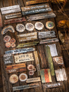 Vintage Letter Embossed Hard Sticker