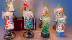 Christmas LED Flameless Candles Globe Candles with Fluttering for Home Party Christmas Decorations