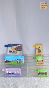 Kalimantan Timur Dompet Landmark Souvenir Oleh Oleh Mini Wallet Negara Dompet Panjang Pouch Mouse Pad Kaltim
