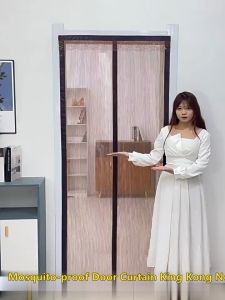 【Dlamond wire materlal】New Upgrades magnetic screen door curtain Full magnetic stripe magnetic curtain door Encryption mosquito net for door with magnet Anti-mosquito ventilation screen doors for house Easy to install