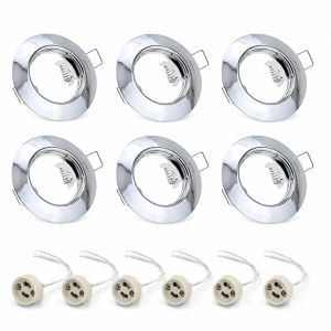 JOYINLED LED Recessed Spotlights With GU10 Lamp Holder 6PCS Downlight Kit GU10 Sockets Iron Lamp Frame for Bedroom Living Room