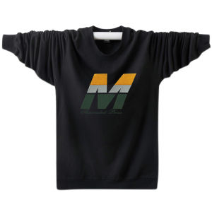 Spring 2025 Mens Cotton Sweatshirt Long Sleeve Loose Fit T-Shirt Youth Student Casual Large Size Hoodie Fashion Trend