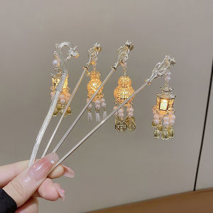 Ancient Style Tassel High-end Hairpin Womens New Chinese Style Versatile Flat Hair Pearl Hairpin Modern Qipao Hairpin Headpiece