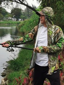 Xuân Hè Họa Tiết Rằn Ri Băng Lụa Khóa Kéo Mở Áo Khoác Cardigan Tay Dài Ngắm Chim Chống Nắng Câu Cá Quần Áo Săn Bắn Họa Tiết Rằn Ri Áo Sơ Mi