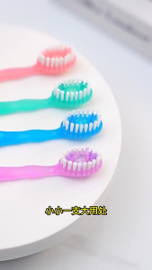 【NEW!30PCS】 In stock Travel toothbrush with soft bristles and no need to rinse three-in-one dental floss and toothpick Exploded Bead Toothbrush Disposable Adult Cleaning Toothbrush