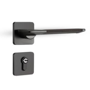 YAGEMAN | Leather Wrapped Silent Magnetic Door Lock Set